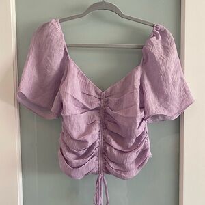 WAYF Cinched Purple Top
